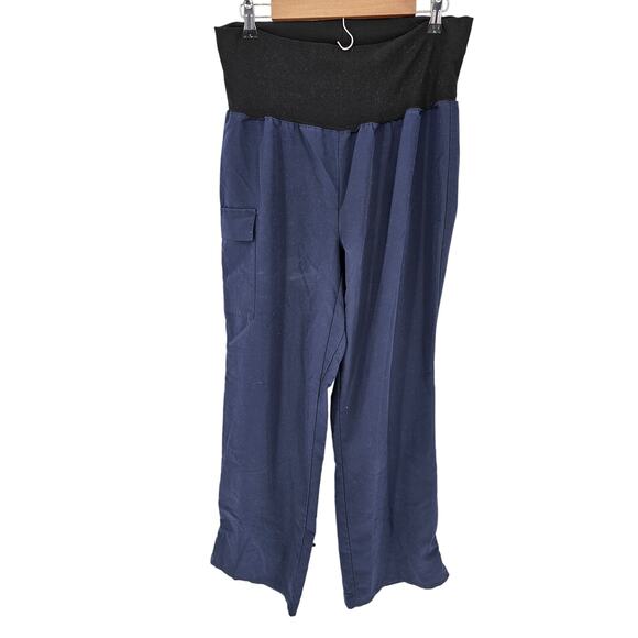 Ave by Medline Womens Sz L Pull On Scrub Pants Dark Blue - Picture 1 of 4